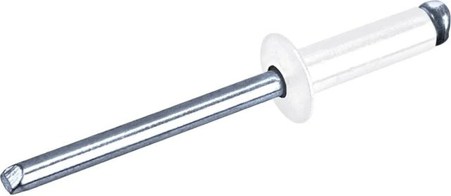 Goebel Rainbow Standard Blindnieten aus Aluminium und Stahl, Flachkopf, Farbe: Weiß, Durchmesser: 3,2 mm, Länge: 8,0 mm - Bild 1