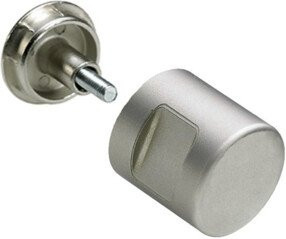 Hettich Zylinderschloss-Drehgriff Typ 424 9206835 in Silber matt aus Zink ohne Lochung - Bild 1