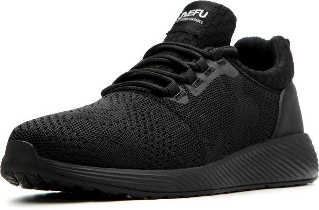 Jiefu Sicherheitsschuhe 829 Black mit Flyknit-Atmungsaktivität, Anti-Quetsch- und Durchstichschutz, Größe 36 - Bild 1