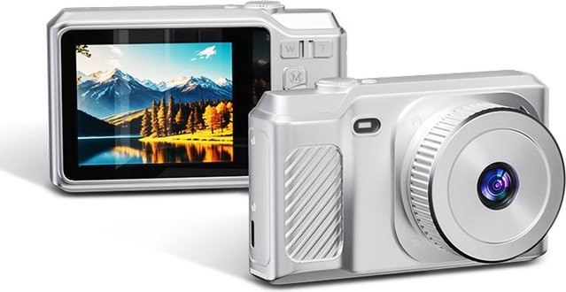 Honor Electronics Digitalkamera mit 56MP und 1080P Video, 2,8 Zoll IPS-Bildschirm, 8-facher Zoom und manueller Fokussierung, Silber - Bild 1
