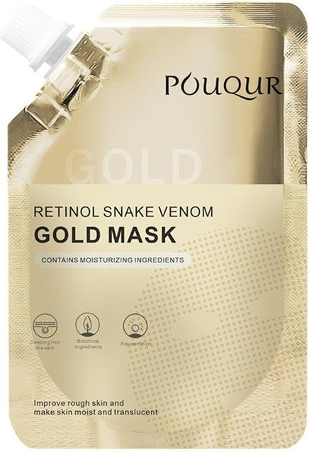 Golden Tear Feuchtigkeitsmaske mit Retinol und Peptide, 5 Stück, Trockene Haut - Bild 1