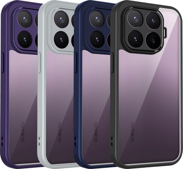 Stoßfeste Silikon-Schutzhülle für Xiaomi 17T und Xiaomi 17T Pro, transparente matte Handyhülle mit Luftpolster-Schutz und harter Rückseite - Bild 1