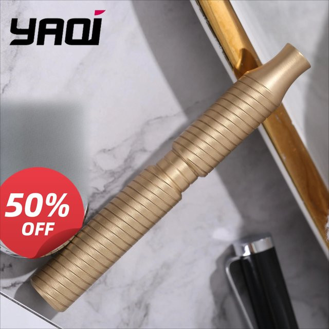 YAQI Rasierergriff aus massivem Messing, 88mm, Gold, Herren - Bild 1