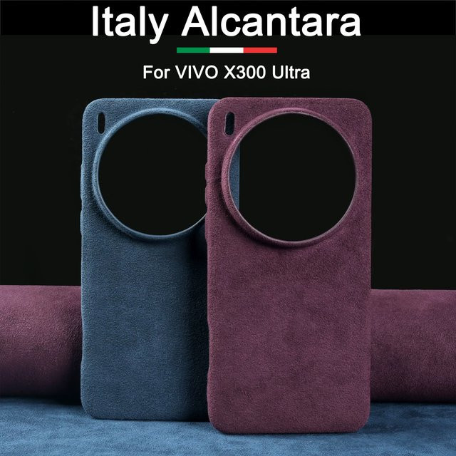 Original Alcantara Magnetische Hülle für Vivo X300 Ultra Pro X300s mit MagSafe, Vollständig abdeckende Leder-Handyhülle in Grün - Bild 1