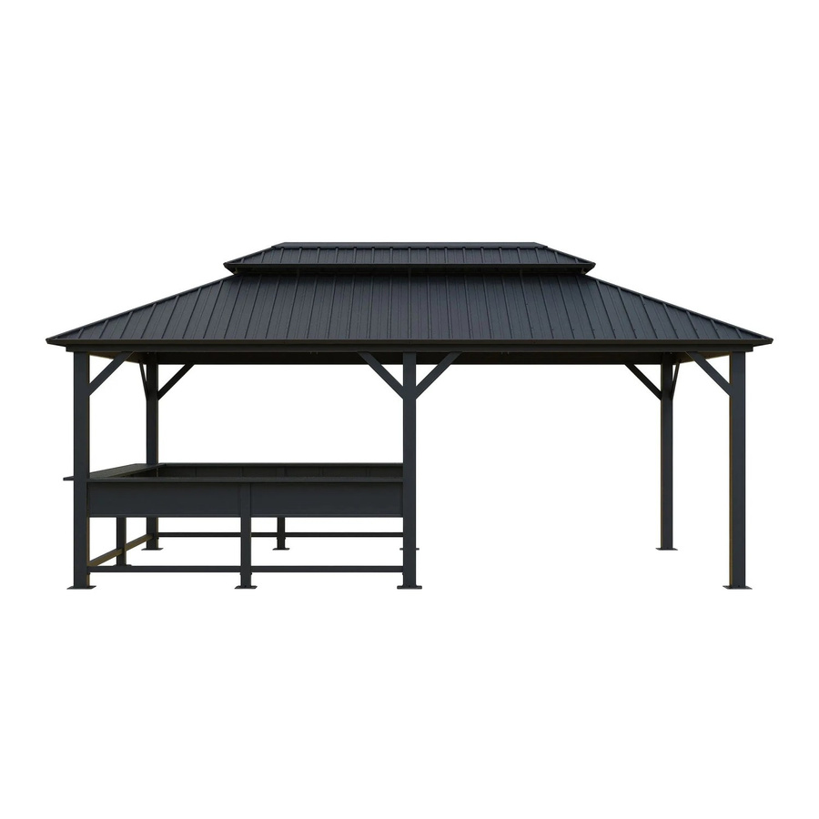 Sojag Pavillon Bondi 1220 Schwarz B/T/H: 598,7 x 363,8 x 307 cm - Bild 5