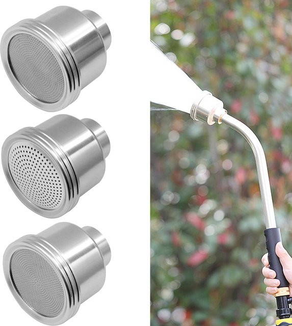 LEENKEA Hochdruck Garten Schlauch Sprayer Düse aus Aluminiumlegierung in Silber/Verzinkt zur Bewässerung von Blumen - Bild 1