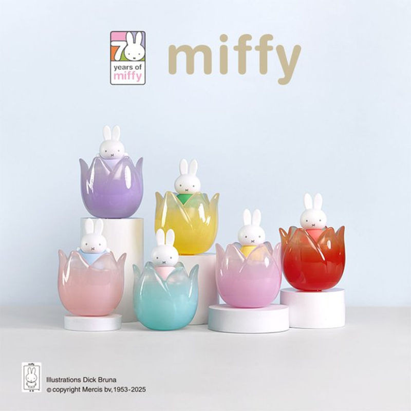 Miffy Tulip Serie Kawaii Dekorationsfigur aus Kunststoff, mehrfarbig - Bild 1
