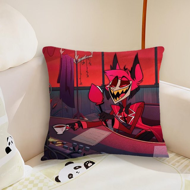 JMG Clothing Kissenbezug Alastor Hazbin Hotel Design, Rot, B/H: 50 x 50 cm - Bild 1
