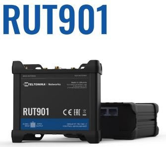 Teltonika RUT901 WLAN Router mit integriertem LTE Modem, Single-Band 2.4 GHz, Schwarz - Bild 1