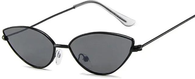 Yiran Health & Beauty Cat Eye Sonnenbrille, Metall, Vollrand, Unisex, Schwarz - Bild 1
