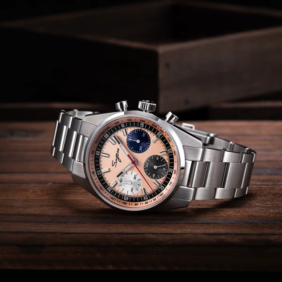 Sugess Chronograph, mechanisch, Edelstahl, 38 mm, Herren - Bild 4