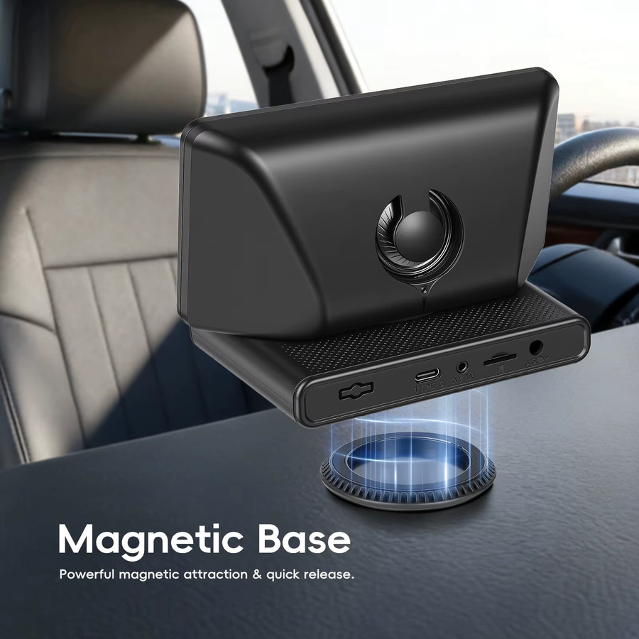 Podofo 5-Zoll Kabelloser CarPlay und Android Auto Smart Screen Player mit Rückfahrkamera und Babymonitor Funktion in Schwarz - Bild 6