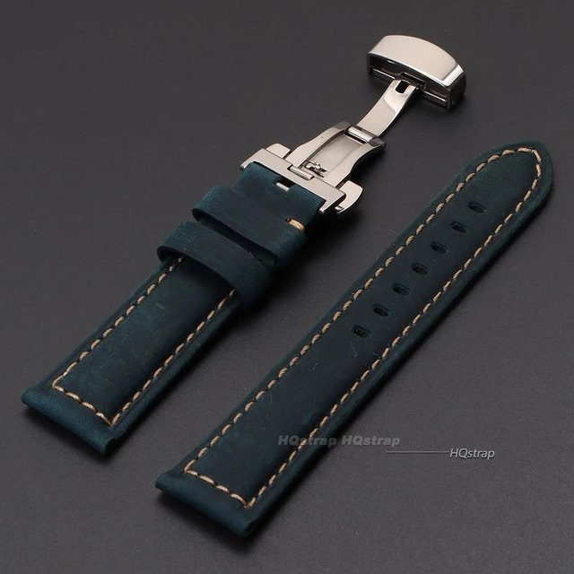 HQstrap Uhrenarmband Kalbsleder, blau, Unisex - Bild 1