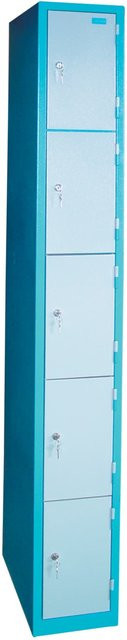 Güde Schließfachsäule aus Stahl in Blau mit abschließbaren Türen - Bild 1
