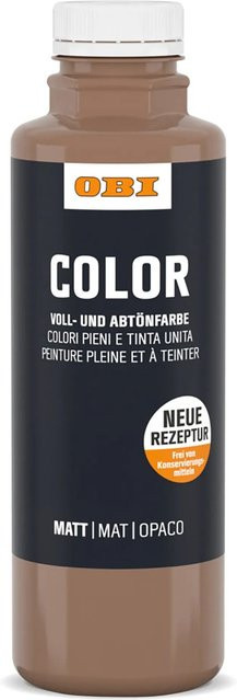 OBI Color Voll- und Abtönfarbe Rehbraun, wasserbasierte Dispersionsfarbe, 500 ml - Bild 1