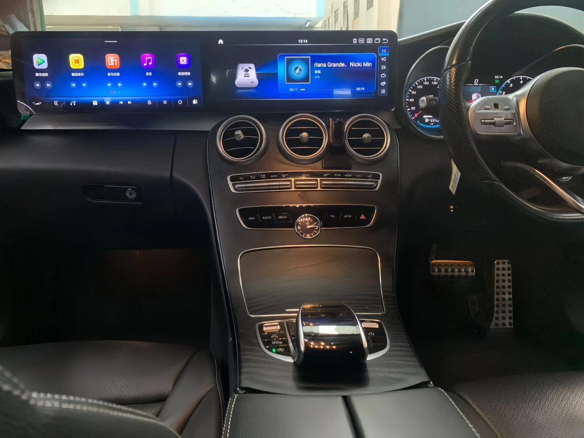 YANFU Dual-Screen Android 13 Autoradio mit GPS und Wireless Carplay für BENZ C W205 und GLC X253 2015-2024, 24,6 Zoll, Schwarz - Bild 3