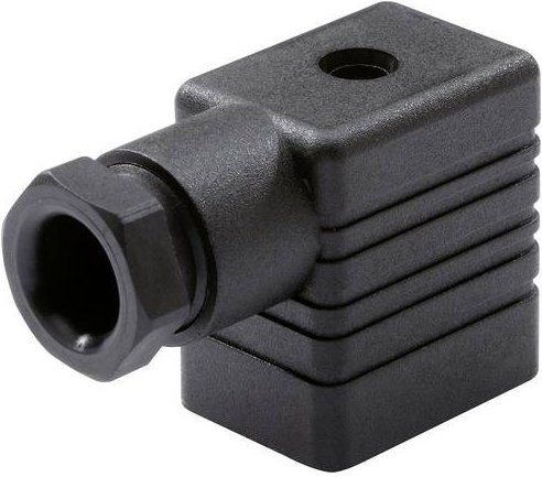 Bürkert Gerätesteckdose 423849 2507 Form B, 3-polig, 12 - 24 V/DC, Schwarz - Bild 1