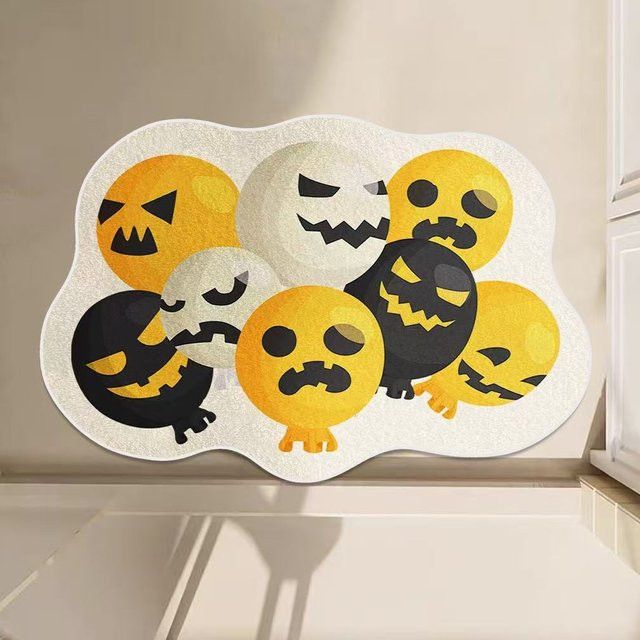 VIKAMA Halloween Bodenmatte Dämonengeist mit Augapfel Design als dekorative Schmutzfangmatte für deinen Eingangsbereich - Bild 1