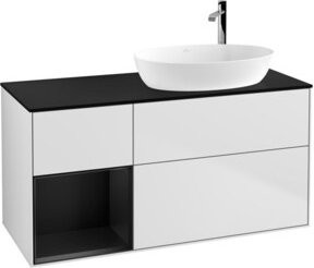V&B Finion Waschtischunterschrank mit Wandbeleuchtung, Farbe: Weiß lackiert, B/T/H: 120 x 50,1 x 60,3 cm - Bild 1