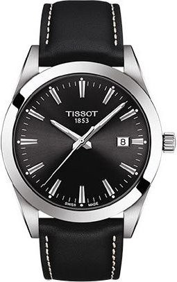Tissot Armbanduhr, Quarz, Edelstahl, Leder, Schwarz, Herren - Bild 1