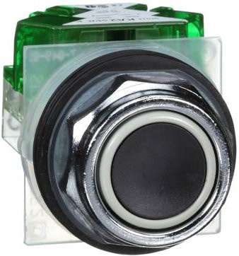 Schneider Electric Drucktaster 9001KR1BH5, schwarz, flach, ohne Rastung, IP66 - Bild 1
