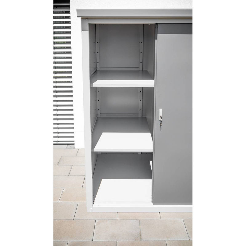 Trimetals Gartenschrank Guardian D63 aus Metall in Anthrazit, B/H/T: 172 x 186,5 x 98 cm - Bild 7