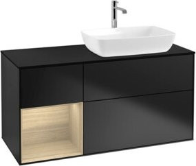 V&B Waschtischunterschrank Finion in Blau lackiert, Breite: 120 cm, Tiefe: 50,1 cm, Höhe: 50,1 cm - Bild 1