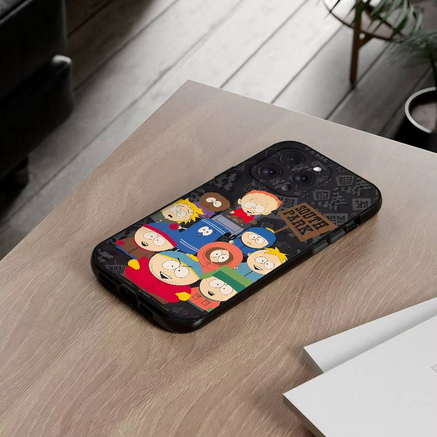 Mesuca South Park Handyhülle für iPhone 11 bis 17 Pro Max, weiche Schutzhülle in Schwarz und Multicolour - Bild 3
