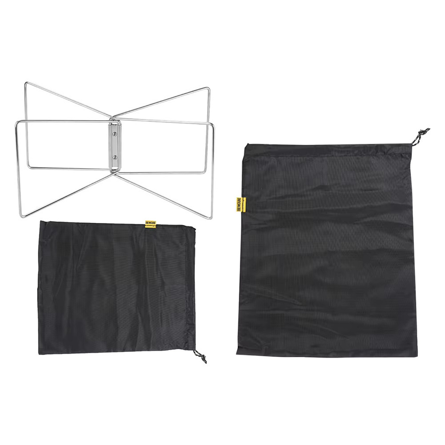 MOJOYCE Klappbare Camping-Box aus Edelstahl in Silber als Aufbewahrungsbox und Stützregal für den Außenbereich - Bild 5