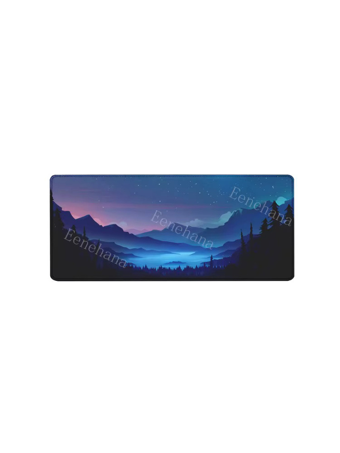 Eenehana Gaming-Mauspad Sunset Mountain Scenery in Multicolour, B/T: 90 x 40 cm, rutschfeste Schreibtischunterlage mit HD-Druck - Bild 5