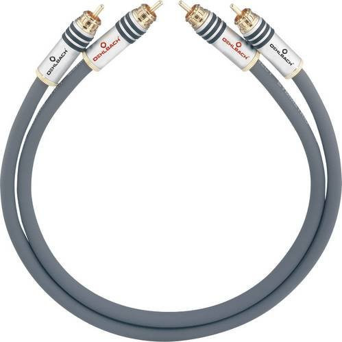 Oehlbach NF 14 MASTER Cinch Audio Anschlusskabel mit vergoldeten Steckkontakten, 2x Cinch auf 2x Cinch, Anthrazit, Länge: 2,00 m - Bild 1