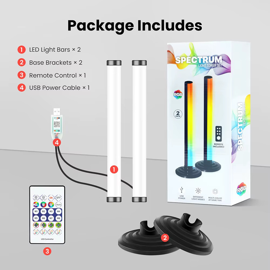 XUNATA Intelligente LED-Eck-Stehlampe in Schwarz, RGB Multicolour, mit Bluetooth, App-Steuerung, Musiksynchronisierung und Timer für Wohnzimmer und Schlafzimmer - Bild 4