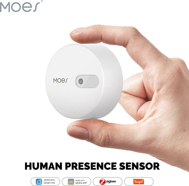 MOES ZigBee Menschlicher Anwesenheitssensor mit Radarwellenerkennung für Tuya Smart, Weiß - Bild 1
