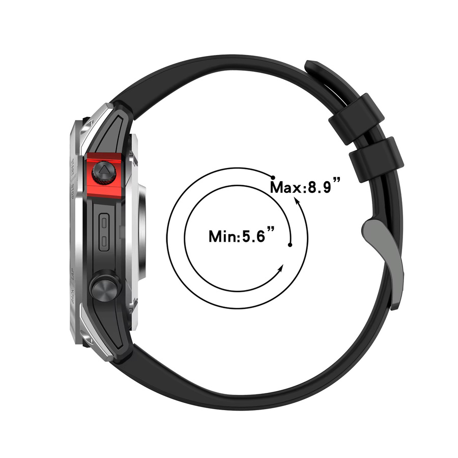 LENNIK Uhrenarmband Silikon, Schwarz, Unisex - Bild 2