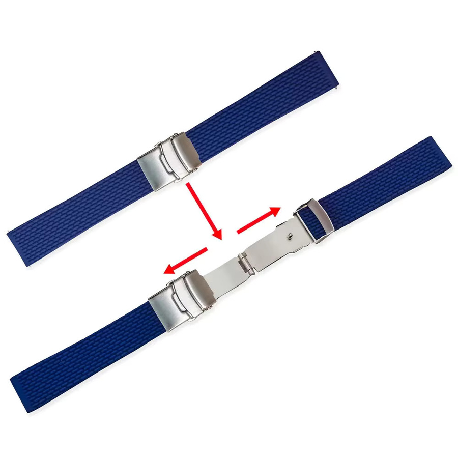 strapfreak Uhrenarmband Silikon, Faltschließe, Herren - Bild 3