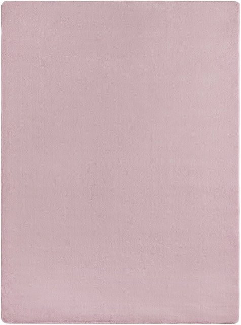 Based Fellteppich Pälsa in Rosa, moderner Kunstfellteppich mit abstraktem Design, B/T: 160 x 230 cm - Bild 1