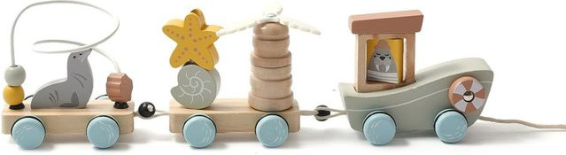Binchi Montessori Holz Zahlenzug Spielzeug, Holz, ab 3 Jahre - Bild 1