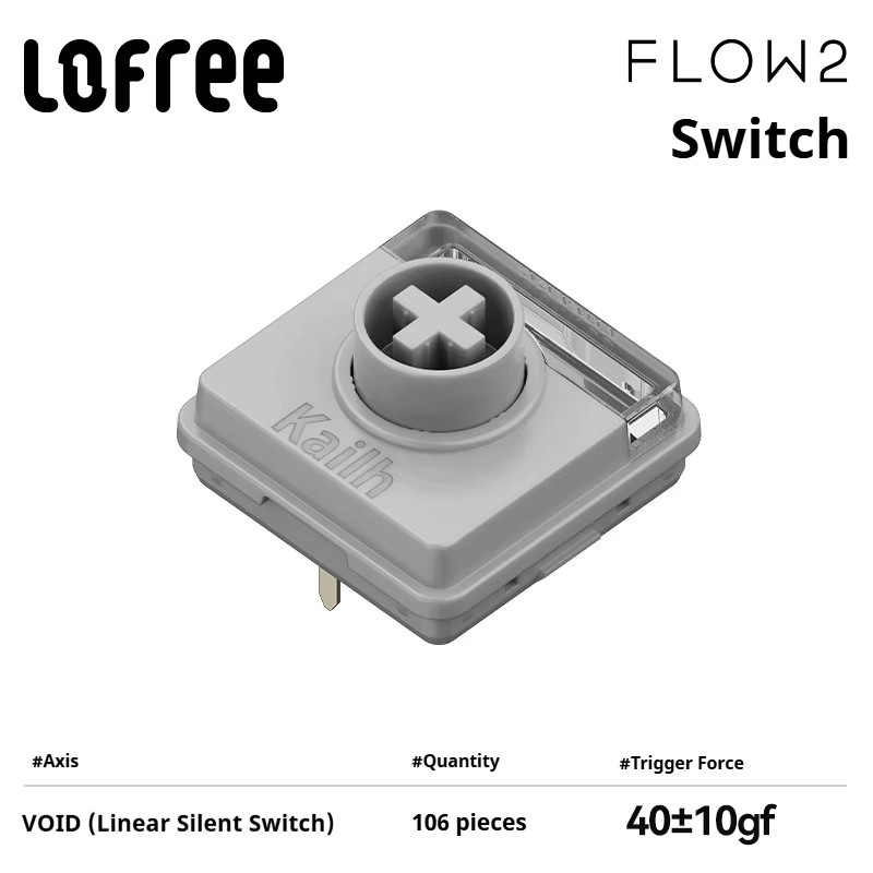 Lofree FLOW2 POM Low Shaft Mechanische Tastaturschalter Cloud Series Hot Swap Kailh Customization - Bild 5