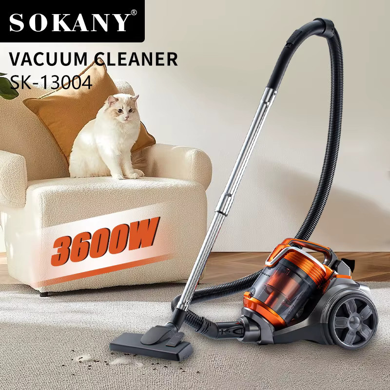 Lpnove Staubsauger mit 3600W und 15000PA Saugkraft, Multi-Zyklon-Filtration für Hartböden, Teppiche und Tierhaare, Orange - Bild 2