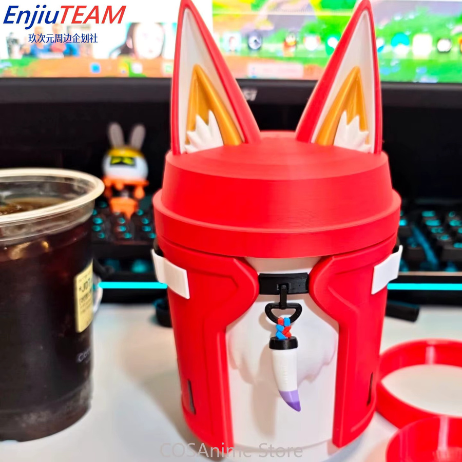 Arknights: Endfield Lossi Multifunktionales Desktop-Aufbewahrungsornament in Rot als Stifthalter oder Zahnbürstenbecher - Bild 2