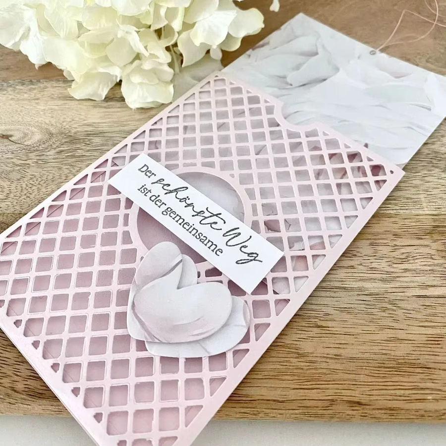 Metall Schleifenstempel und Stanzform in Pink für Scrapbook, Tagebuch und DIY-Grußkarten - Bild 1