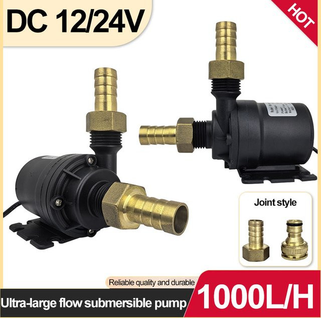 Ultra leise bürstenlose Mini-Wasserpumpe von xmshxltd für Aquarium und Warmwasserbereiter, 1000 l/h, DC12V/24V - Bild 1