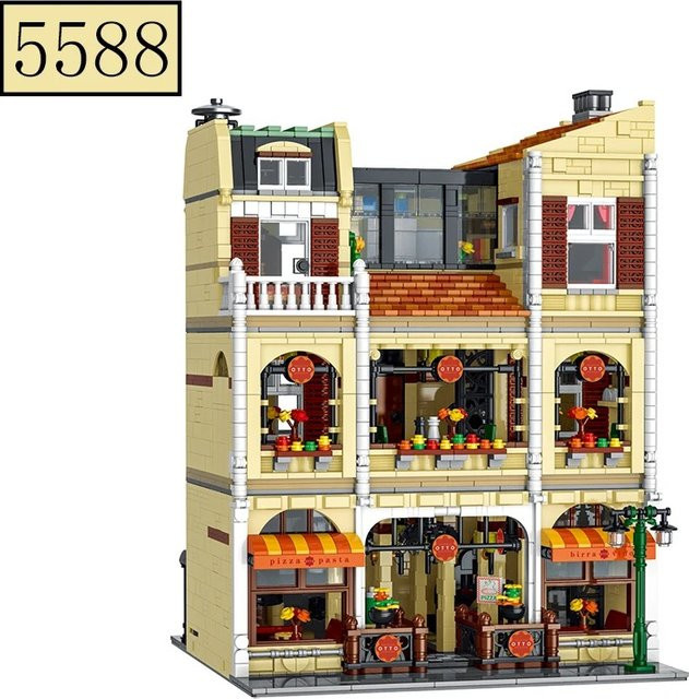 Pizza Hut Modulares Baustein-Set Stadtansicht Restaurant, Konstruktions-Bausteine, 5588 Teile - Bild 1