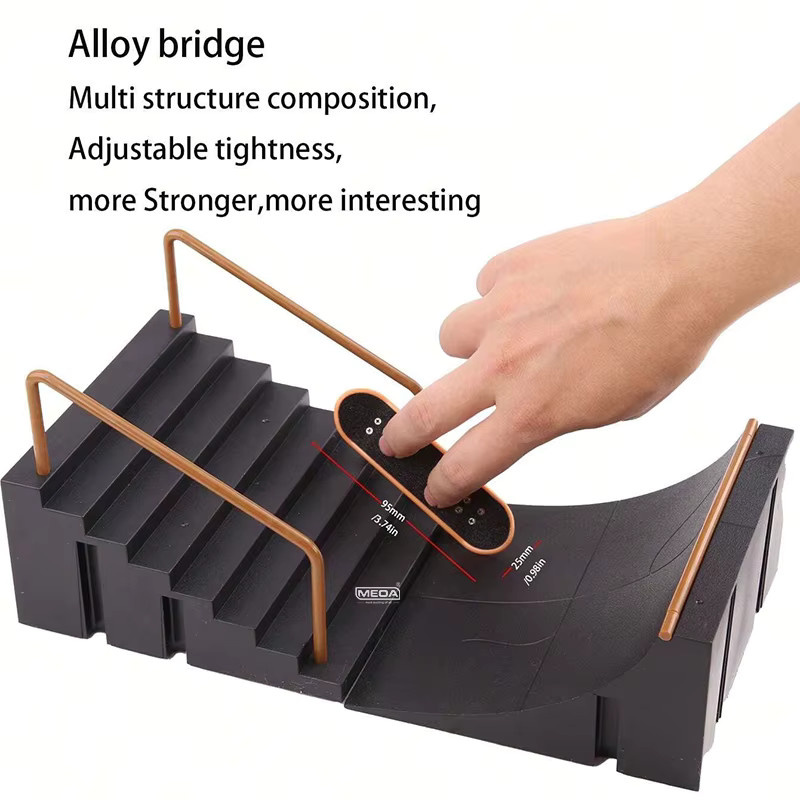 DIGIT DECKS Finger Skatepark, mit Skateboard, Mini Rampe, mit Kleidungsset - Bild 5