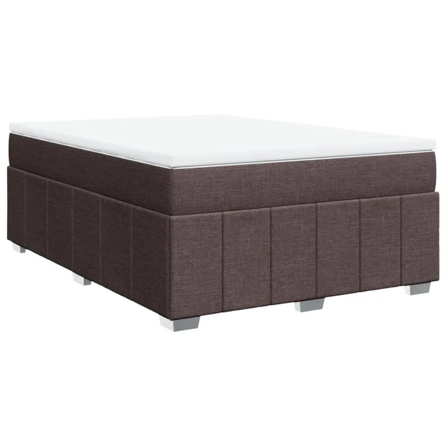 vidaXL Boxspringbett mit Matratze Dunkelbraun B/T/H: 160 x 200 x 46 cm - Bild 2