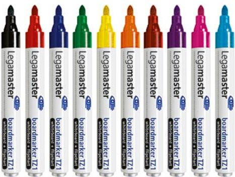Legamaster Boardmarker TZ 1 Whiteboard und Flipchart Marker, 10er Pack, mehrfarbig - Bild 1