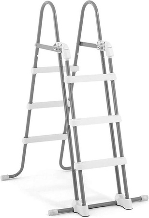 Intex Sicherheitsleiter für Stahlwandpools und Aufstellbecken, grau, Höhe: 107 cm