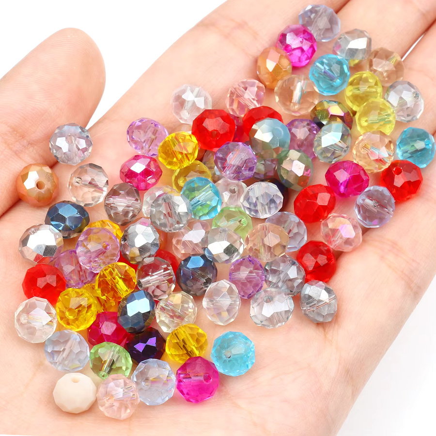 xilitata Perlen, Glaskristall, facettiert, 8 mm, gemischte Farben, Unisex - Bild 2