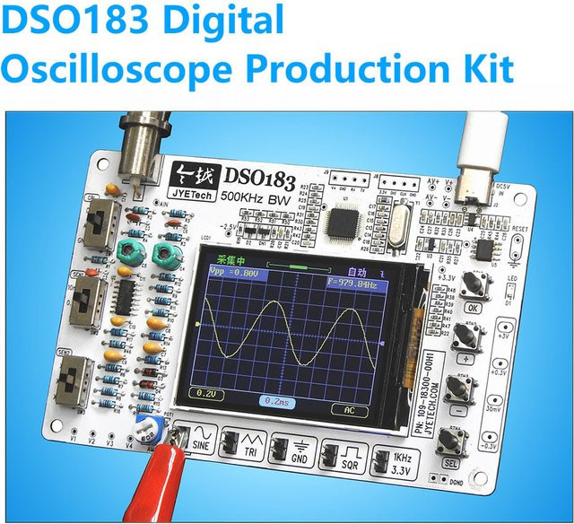 diymore Digitales Oszilloskop-Modul DIY-Kit mit integriertem Signalgenerator 500KHz für Elektronik-Enthusiasten - Bild 1