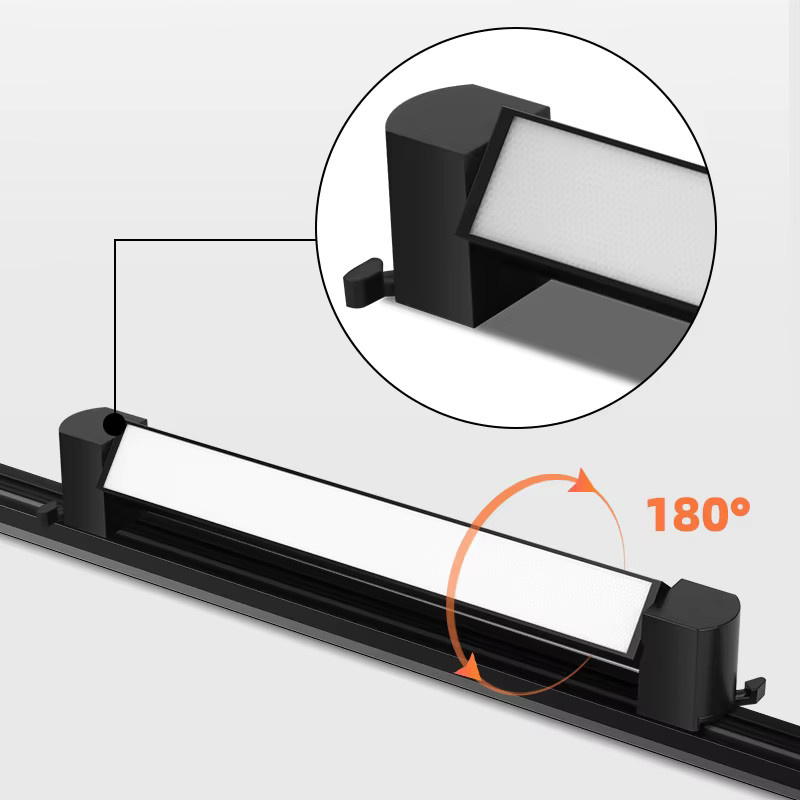 CANMEIJIA LED Schienenlampen Set Schwarz 80W Flutlicht Deckenleuchte für Wohnzimmer und Bekleidungsgeschäfte Breite: 112 cm - Bild 2